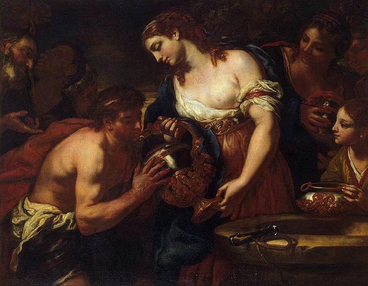 Johann Carl Loth Eliezer and Rebecca at the Well